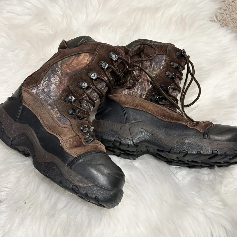Youth Rocky Blizzard Stalker Brown Camo Boots